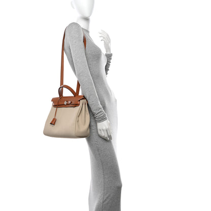 Hermes Vache Hunter Toile Herbag Zip 31 PM Trench Gold 2 of 12
