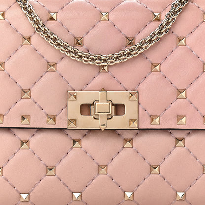 Valentino Garavani Nappa Rockstud Spike Wallet on Chain Water Rose 6 of 9