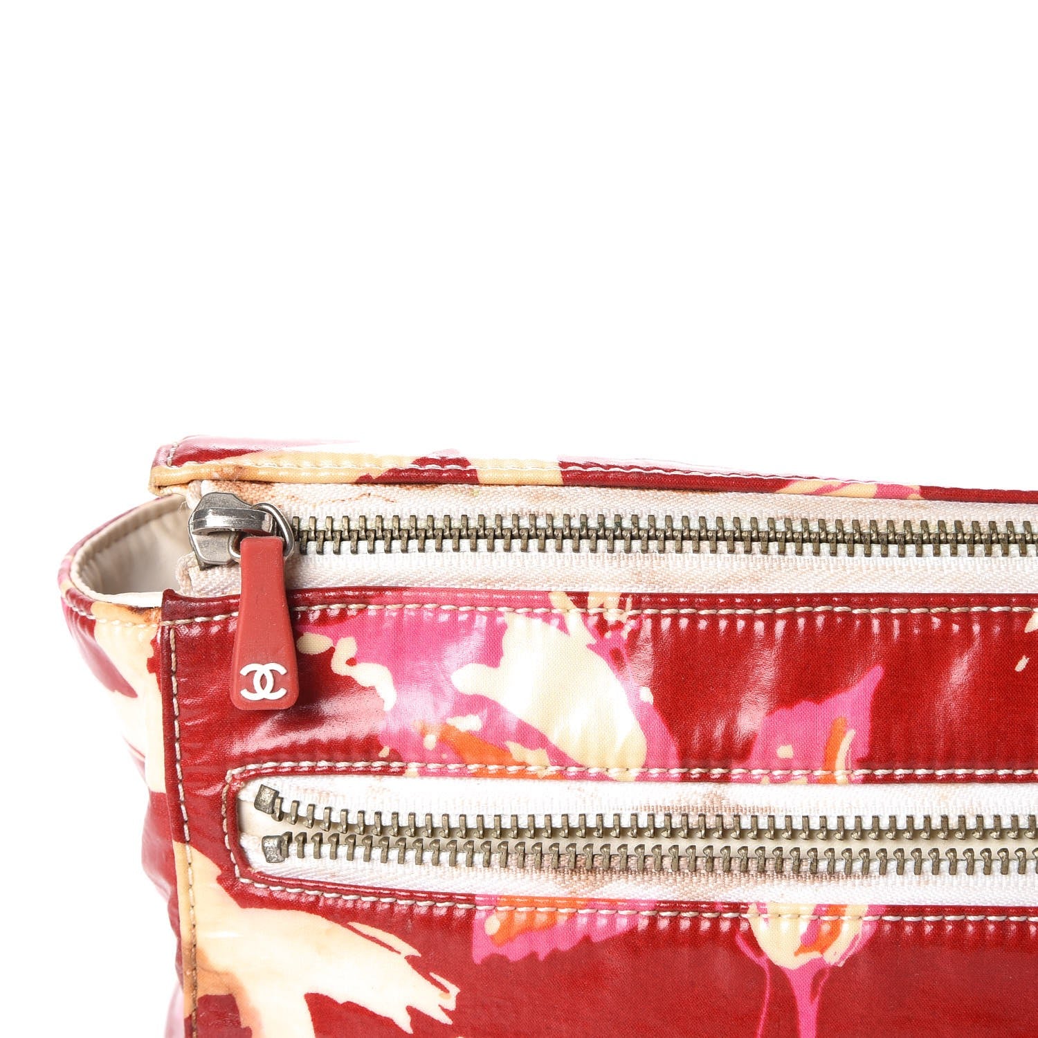 Chanel Coated Canvas Floral Print CC Cosmetic Case Multicolor 9 of 13