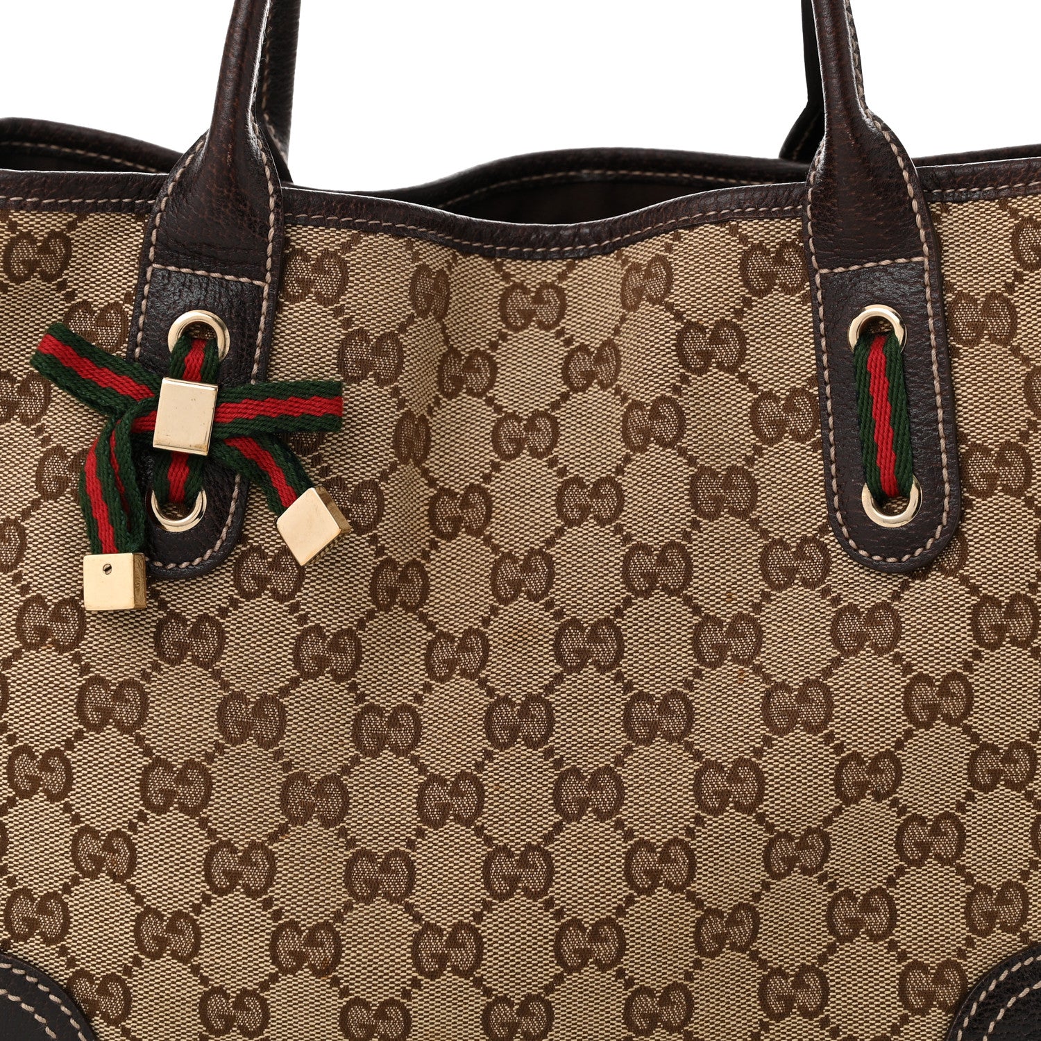 Gucci Monogram Medium Princy Tote  Dark Brown 8 of 10
