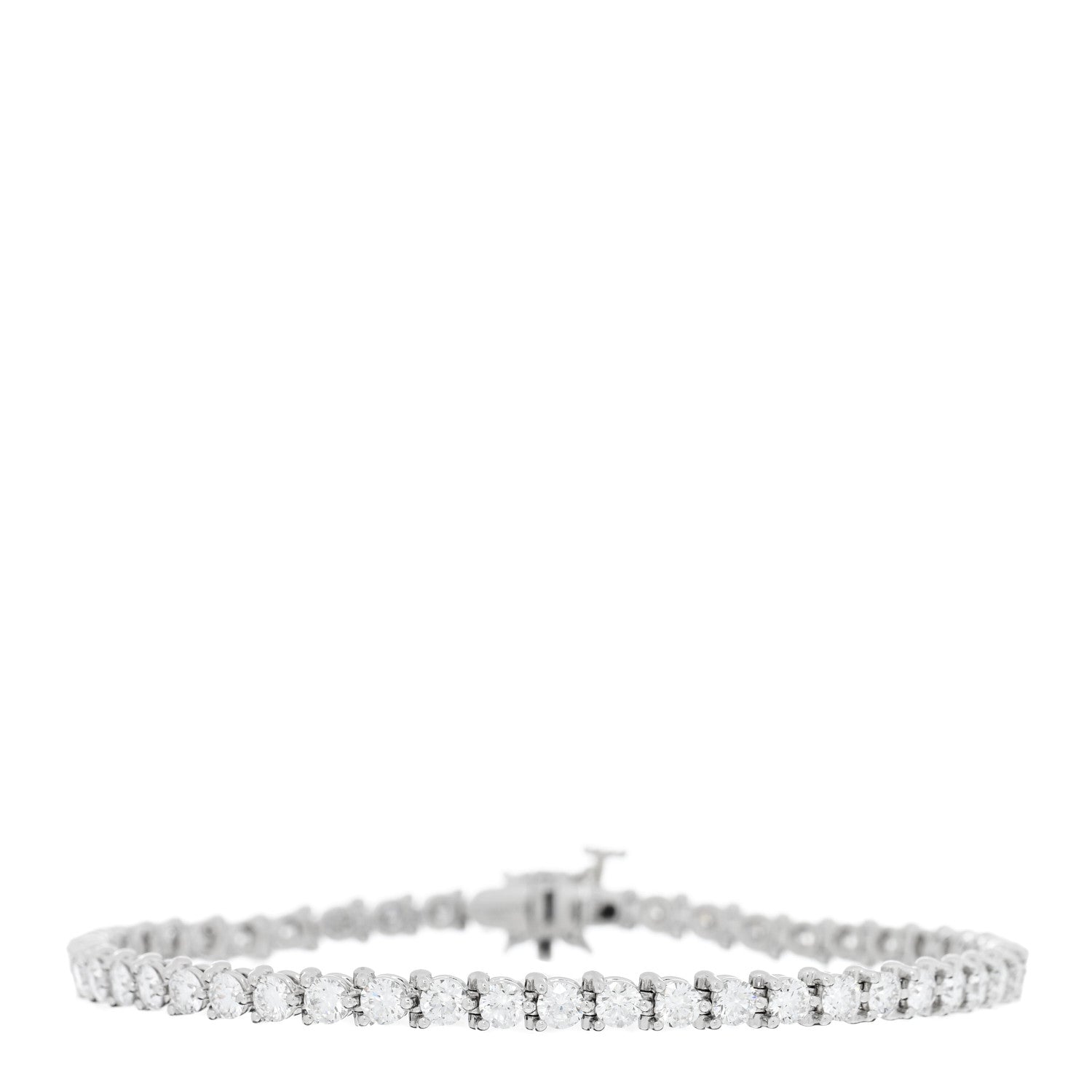 Tiffany Platinum Diamond 4.49ctw Victoria Tennis Bracelet 1 of 3