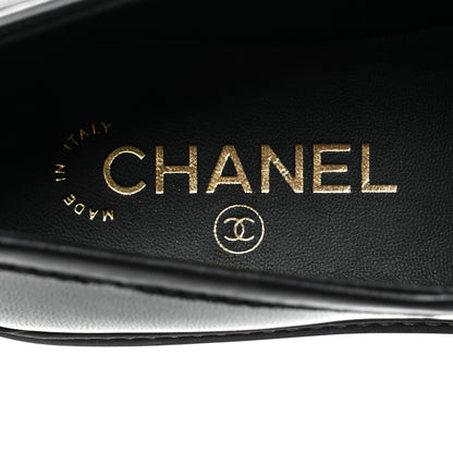 Chanel Lambskin Quilted CC Turnlock Loafers 37 Black 7 of 9