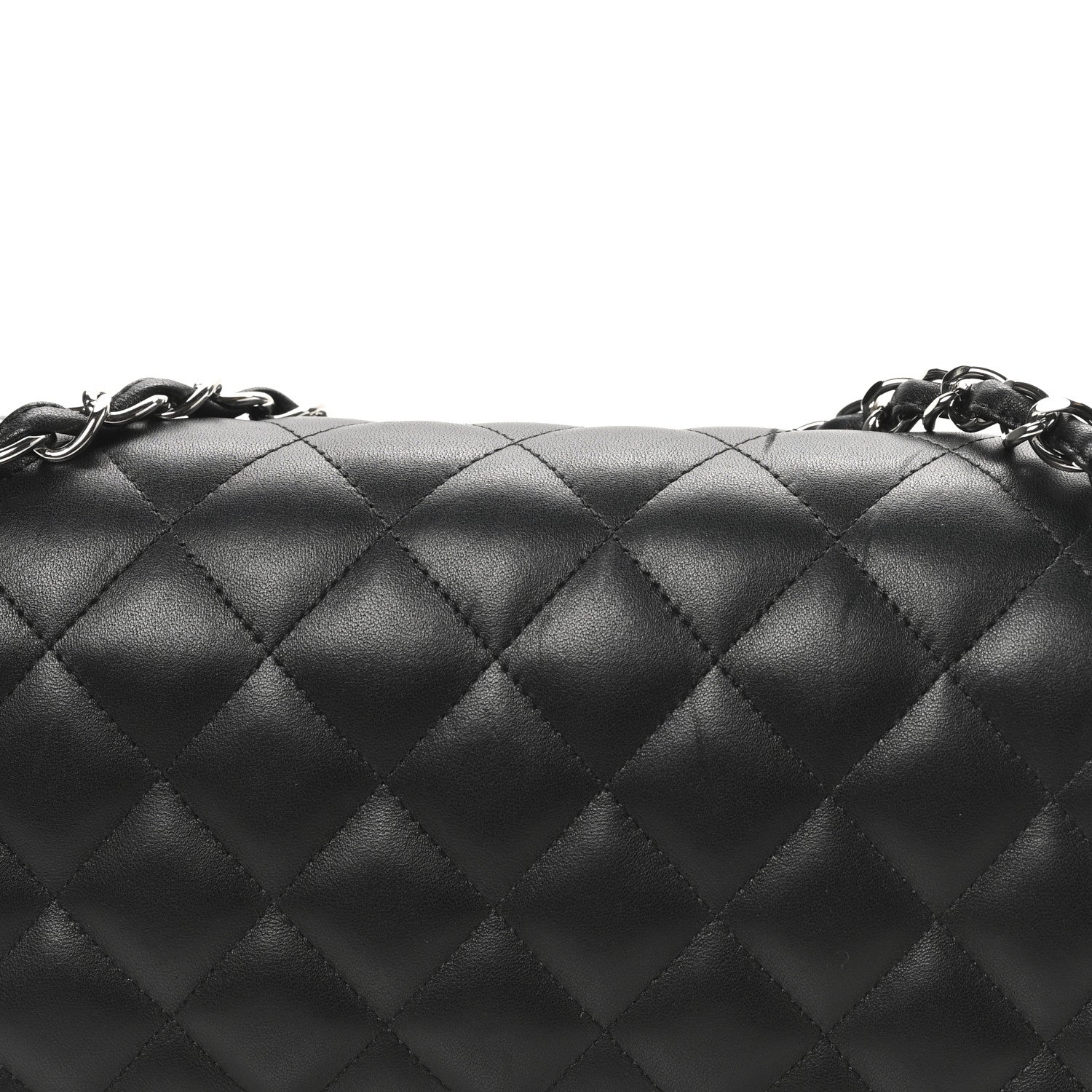 Chanel Lambskin Quilted Jumbo Double Flap Black 11 of 11