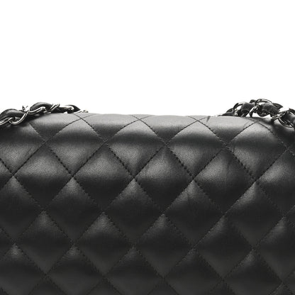 Chanel Lambskin Quilted Jumbo Double Flap Black 11 of 11