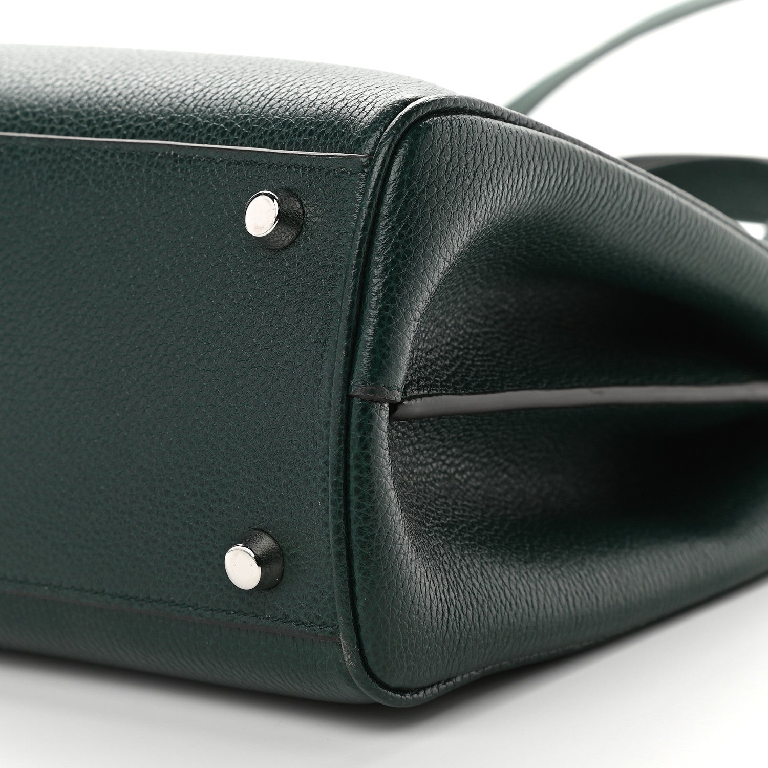 Gucci Grainy Calfskin Small Zumi Top Handle Bag Vintage Green 10 of 11