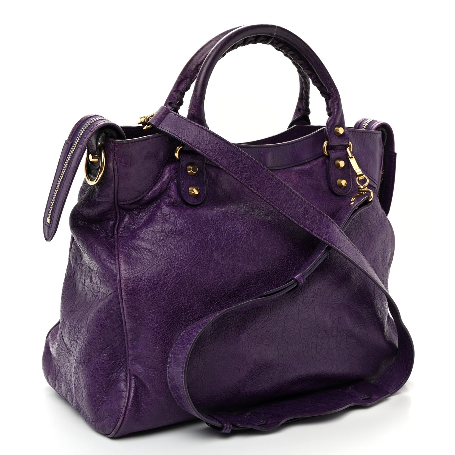 Agneau Classic Gold Hardware Velo Dark Violet