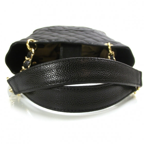 Caviar Petit Shopping Tote PST Black