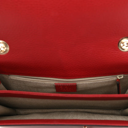 Gucci Dollar Calfskin Interlocking G Shoulder Bag Red 5 of 10