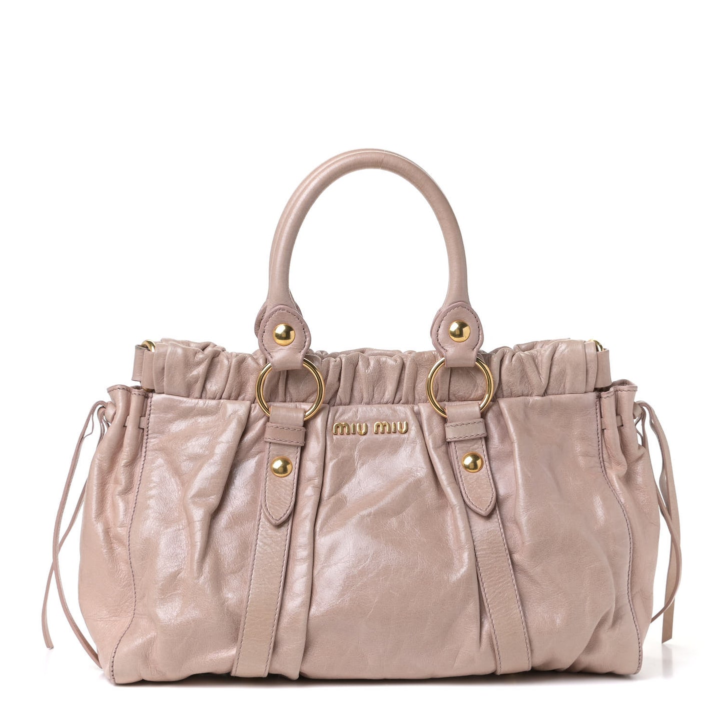 Vitello Shine Top Handle Satchel Mughetto