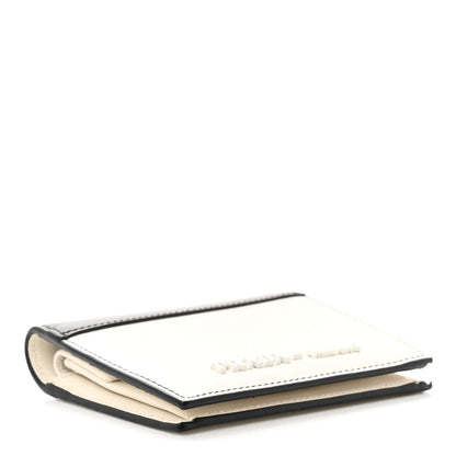 Prada City Calfskin Bi-Fold Wallet White Black 4 of 6