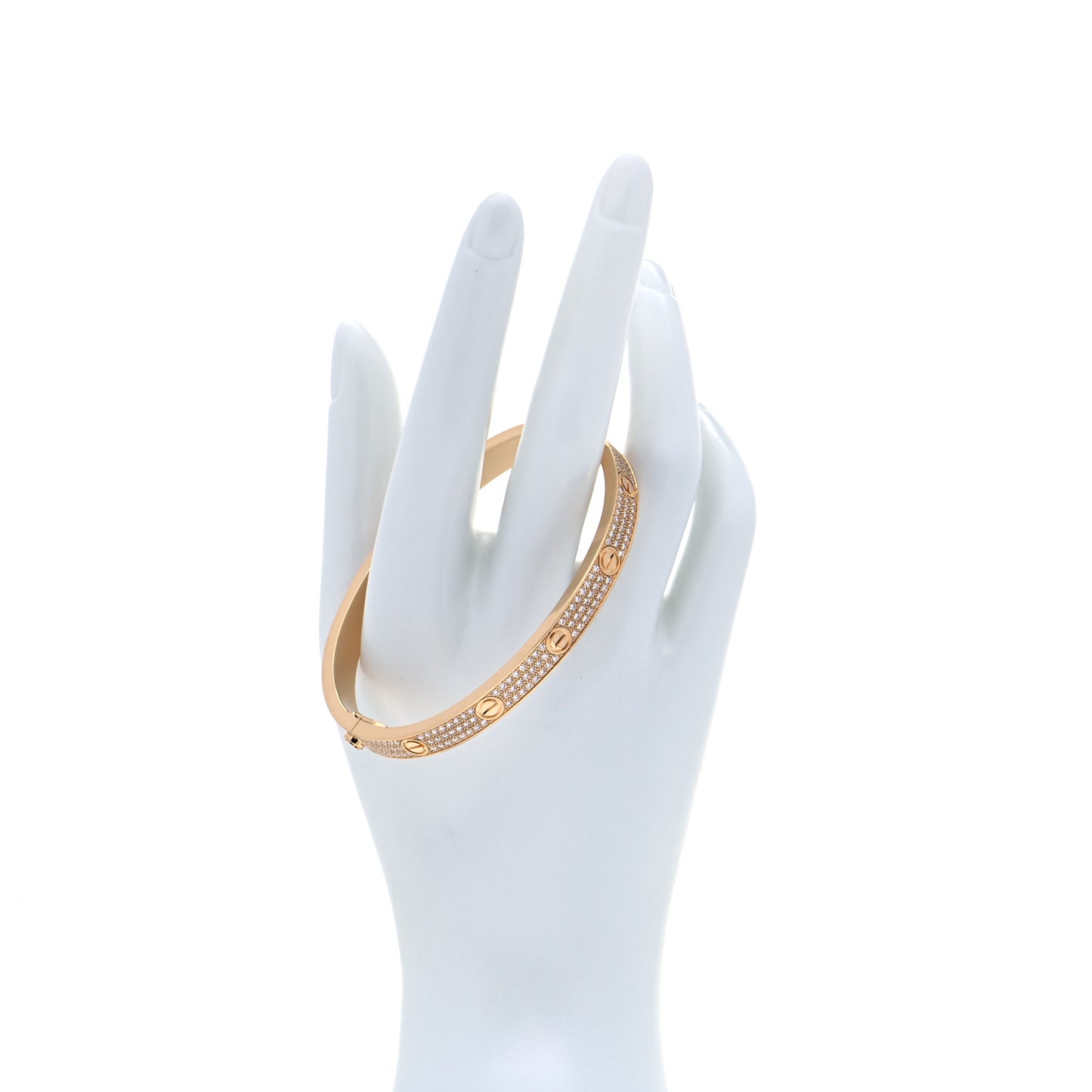 18K Yellow Gold Diamond LOVE Paved Bracelet 20