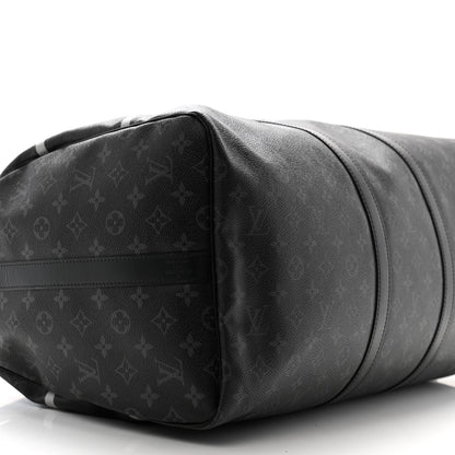 Louis Vuitton X FUJIWARA Monogram Eclipse Flash Fragment Keepall Bandouliere 55 9 of 12