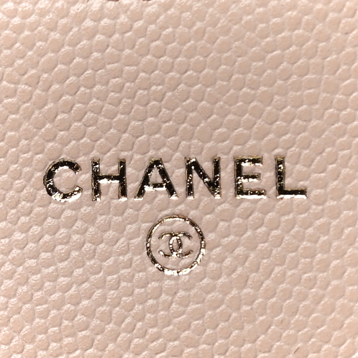 Caviar Quilted Mini Clutch With Chain Light Beige