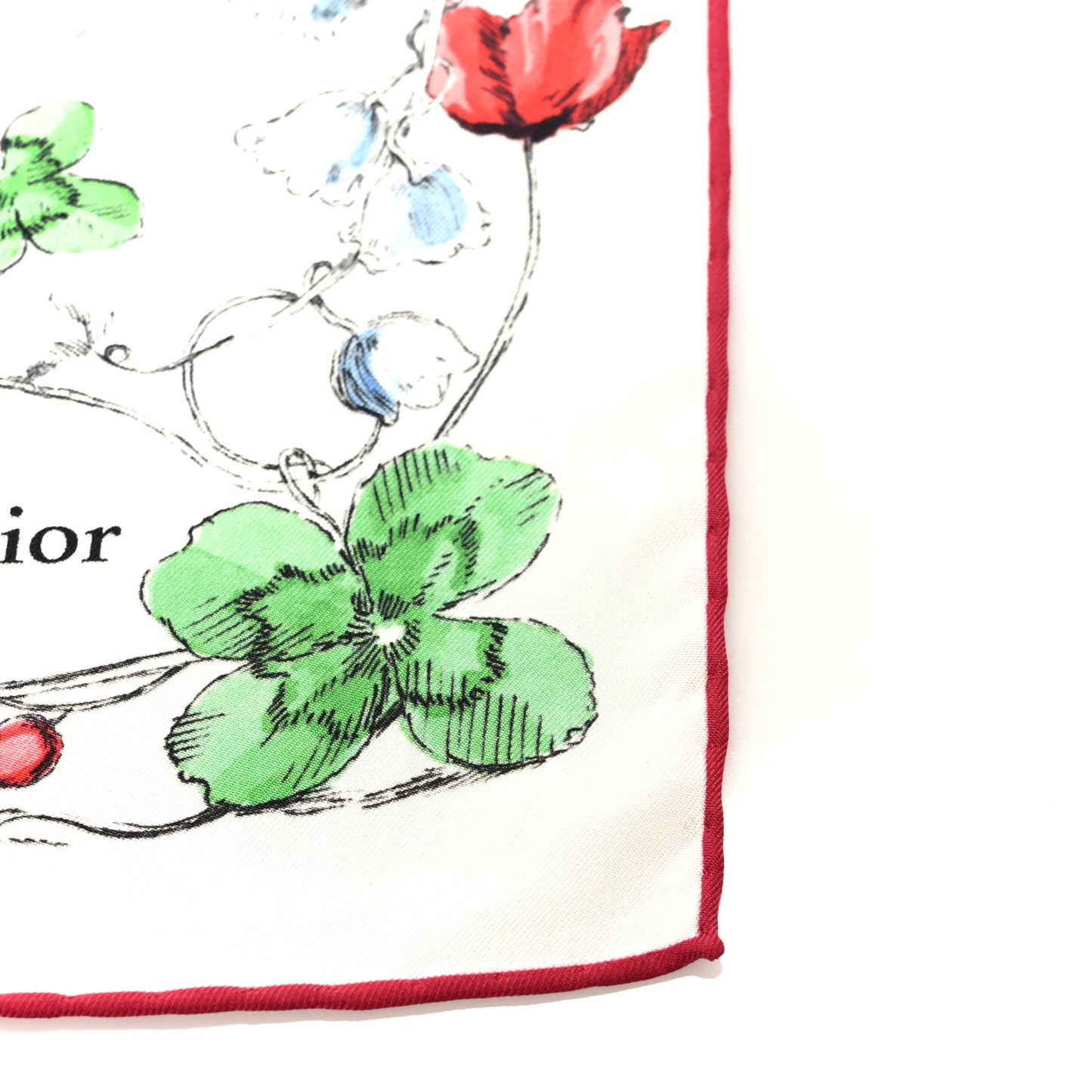 Silk Florilegio 90 Square Scarf Red