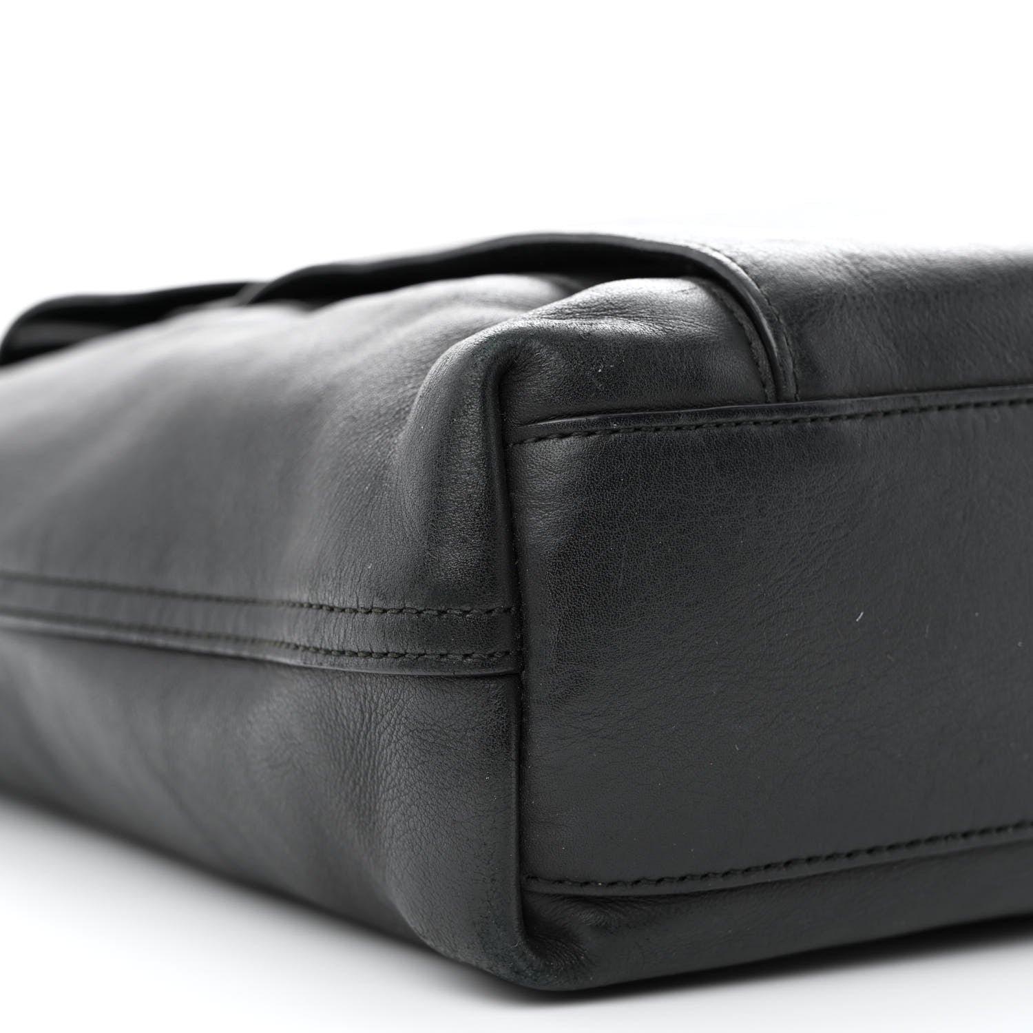 Bottega Veneta Calfskin Front Pocket Tote Black 9 of 19