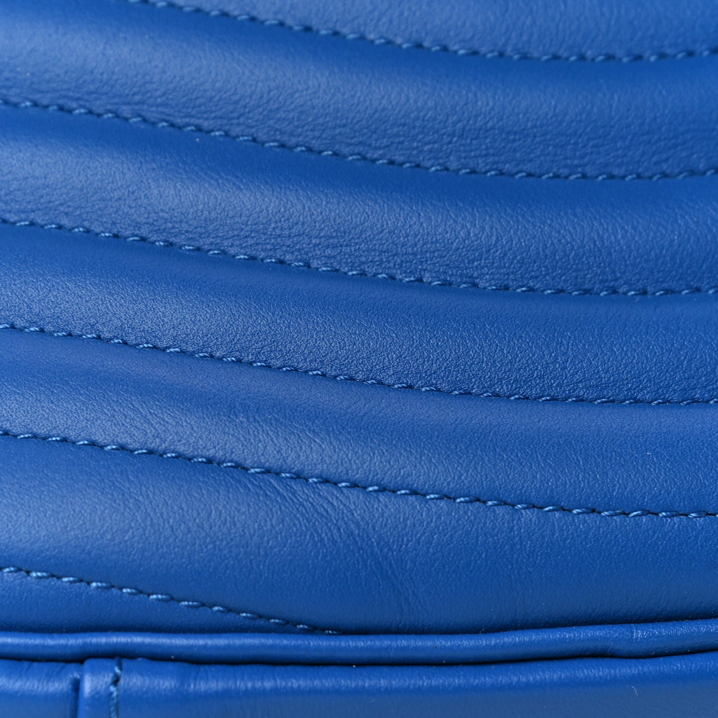 Calfskin New Wave Camera Bag Bleu Neon