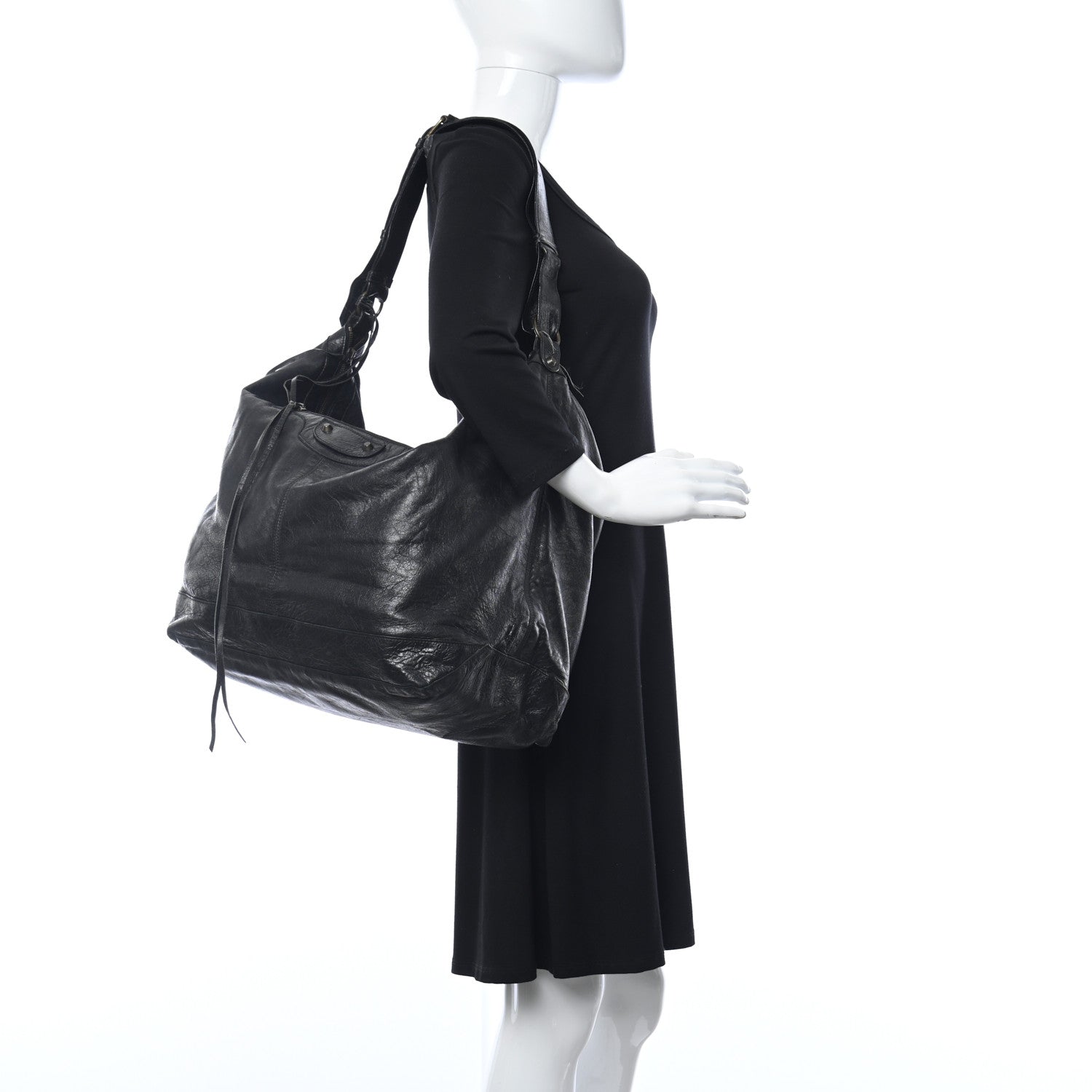 Balenciaga Agneau Classic Hardware Courier Black 2 of 14