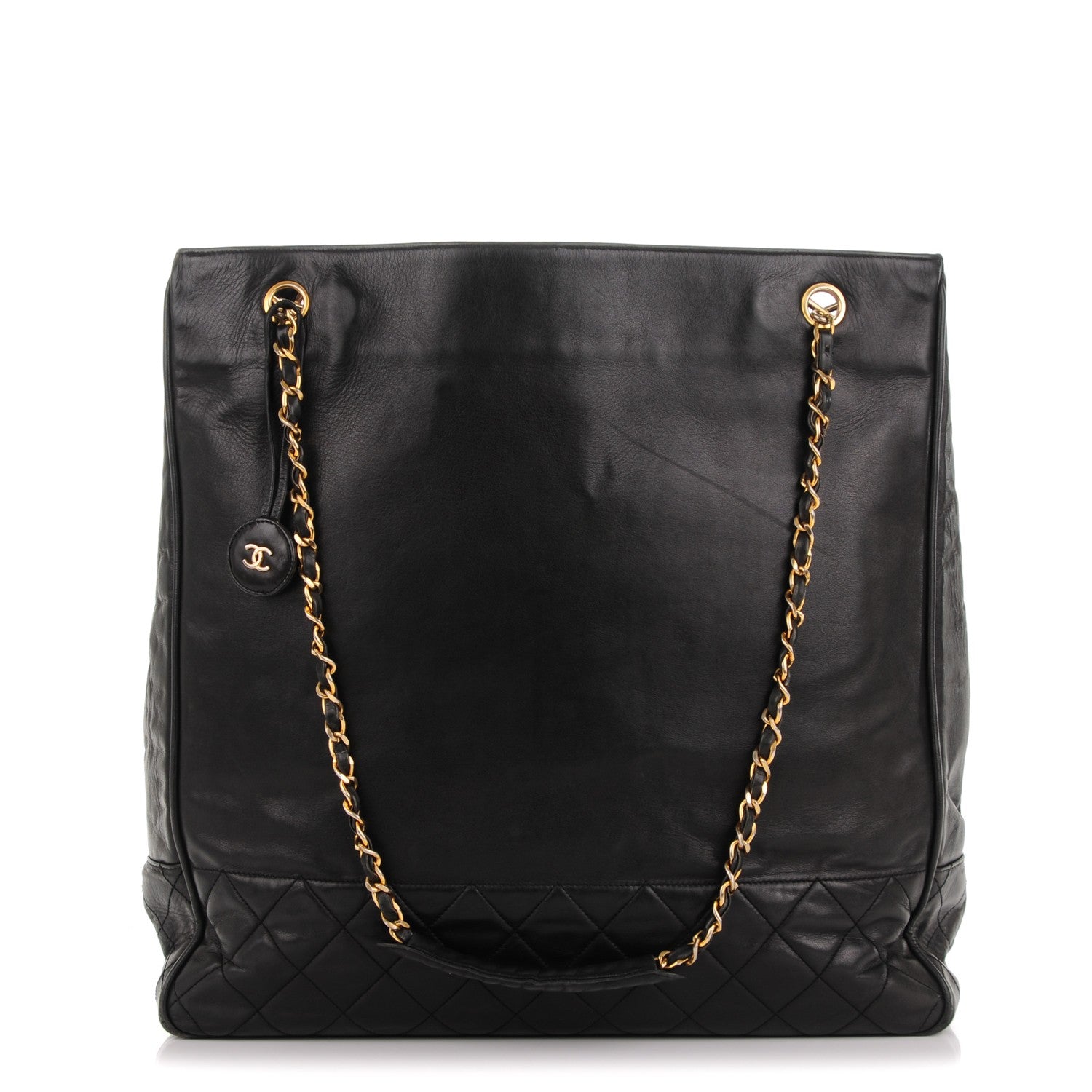 Chanel Lambskin Shopping Tote Black 1 of 8
