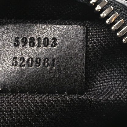 Gucci GG Supreme Monogram Appia Calfskin Web Small Camera Messenger Bag Black Grey 8 of 10