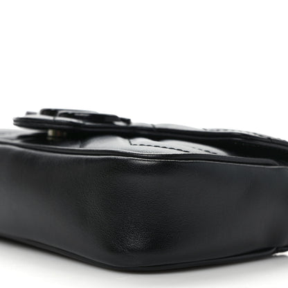 Gucci Calfskin Matelasse Monochrome GG Marmont Chain Belt Bag Black 8 of 10