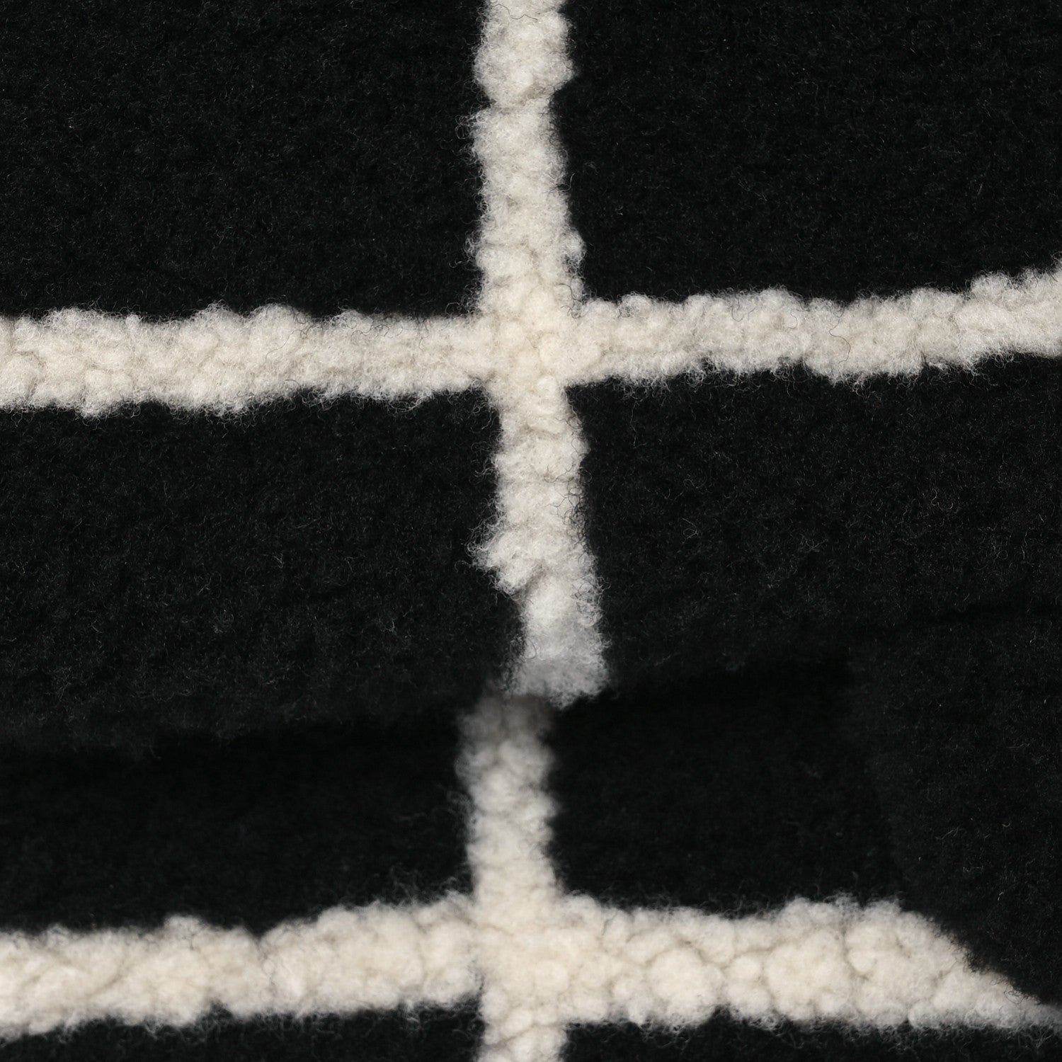 Chanel Shearling Lambskin Large Fluffy Tartan Single Flap Black White 10 of 13