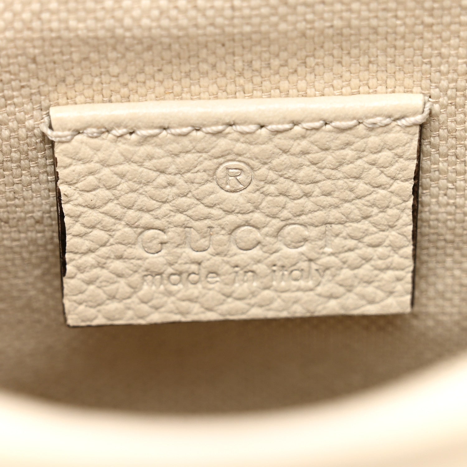 Gucci Grained Calfskin Mini Logo Messenger Bag White 6 of 8