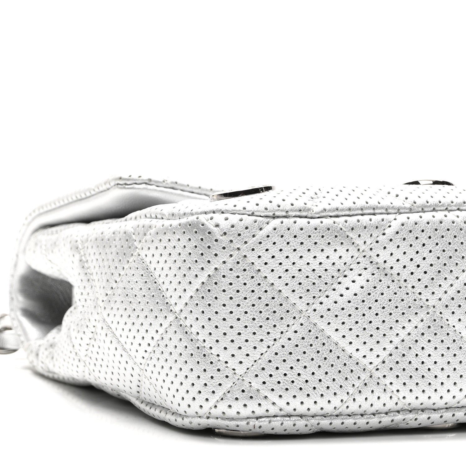 Chanel Perforated Metallic Lambskin Small CC Medals Flap Silver 9 of 10