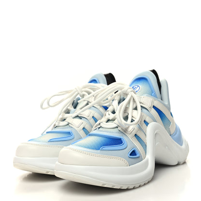 Louis Vuitton Calfskin LV Archlight Gradient Sneakers 38.5 Light Blue 3 of 8
