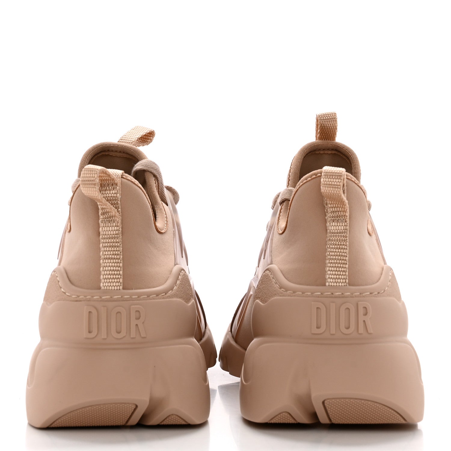 Christian Dior Neoprene Rubber Womens D-Connect Sneakers 37.5 Nude 5 of 10