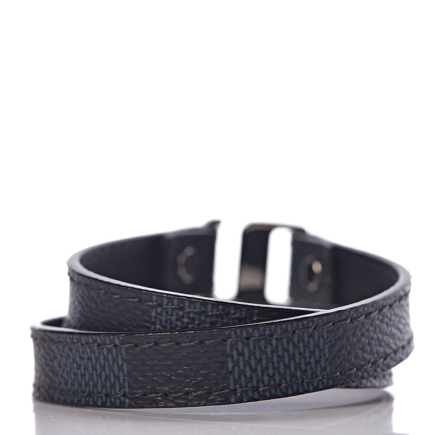 Louis Vuitton Damier Cobalt Snap It Bracelet 19 3 of 7