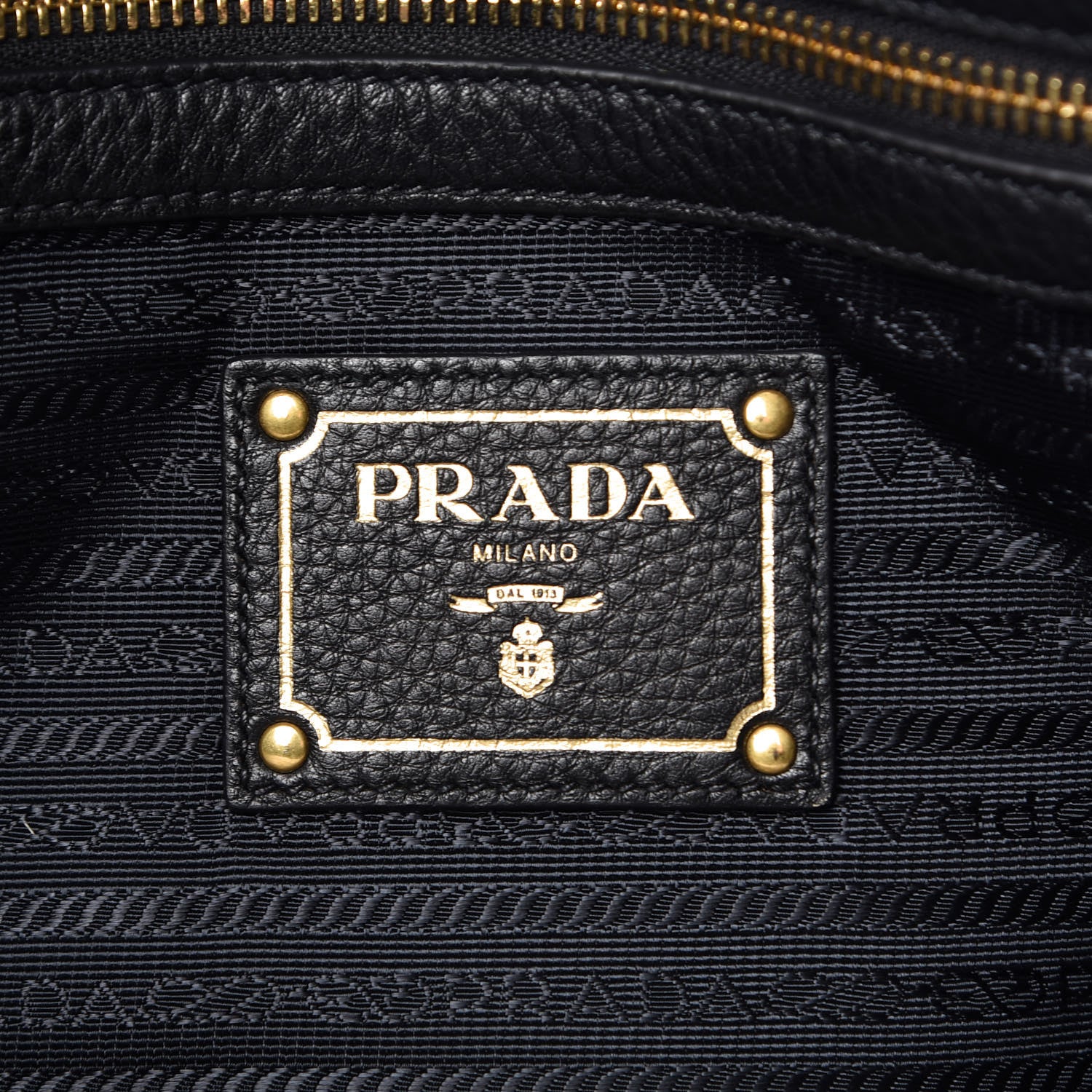 Prada Vitello Phenix Tote Black 6 of 9