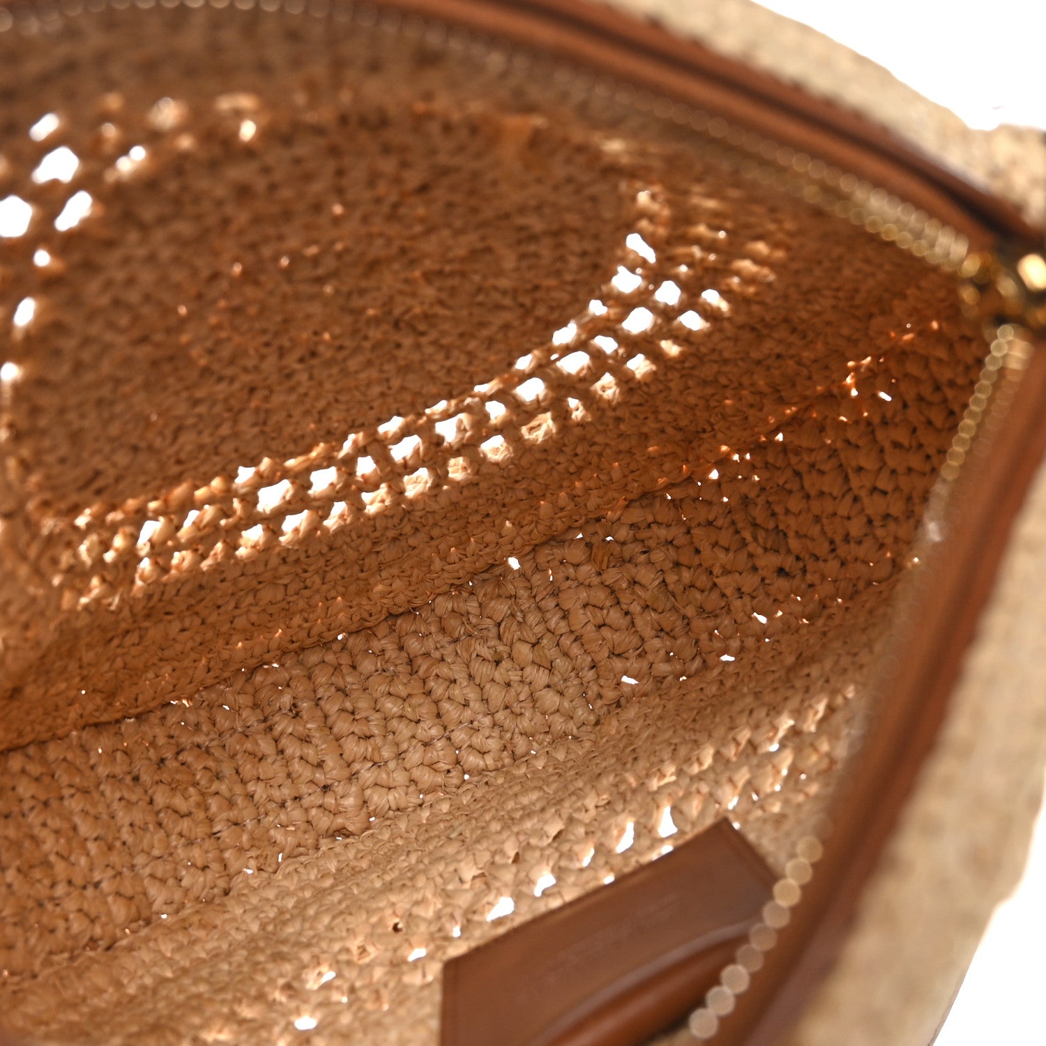 Saint Laurent Raffia Sac Round Naturel 5 of 9
