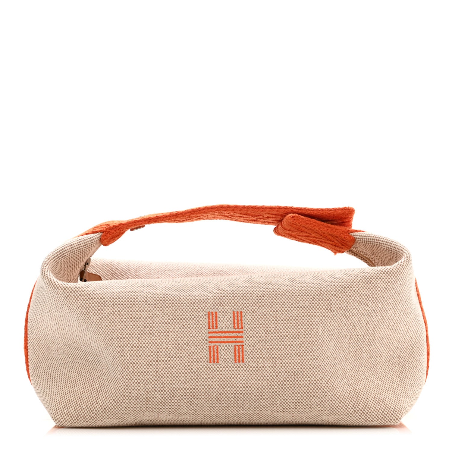 Hermes Canvas Small Bride-A-Brac Pouch Natural Orange 1 of 9