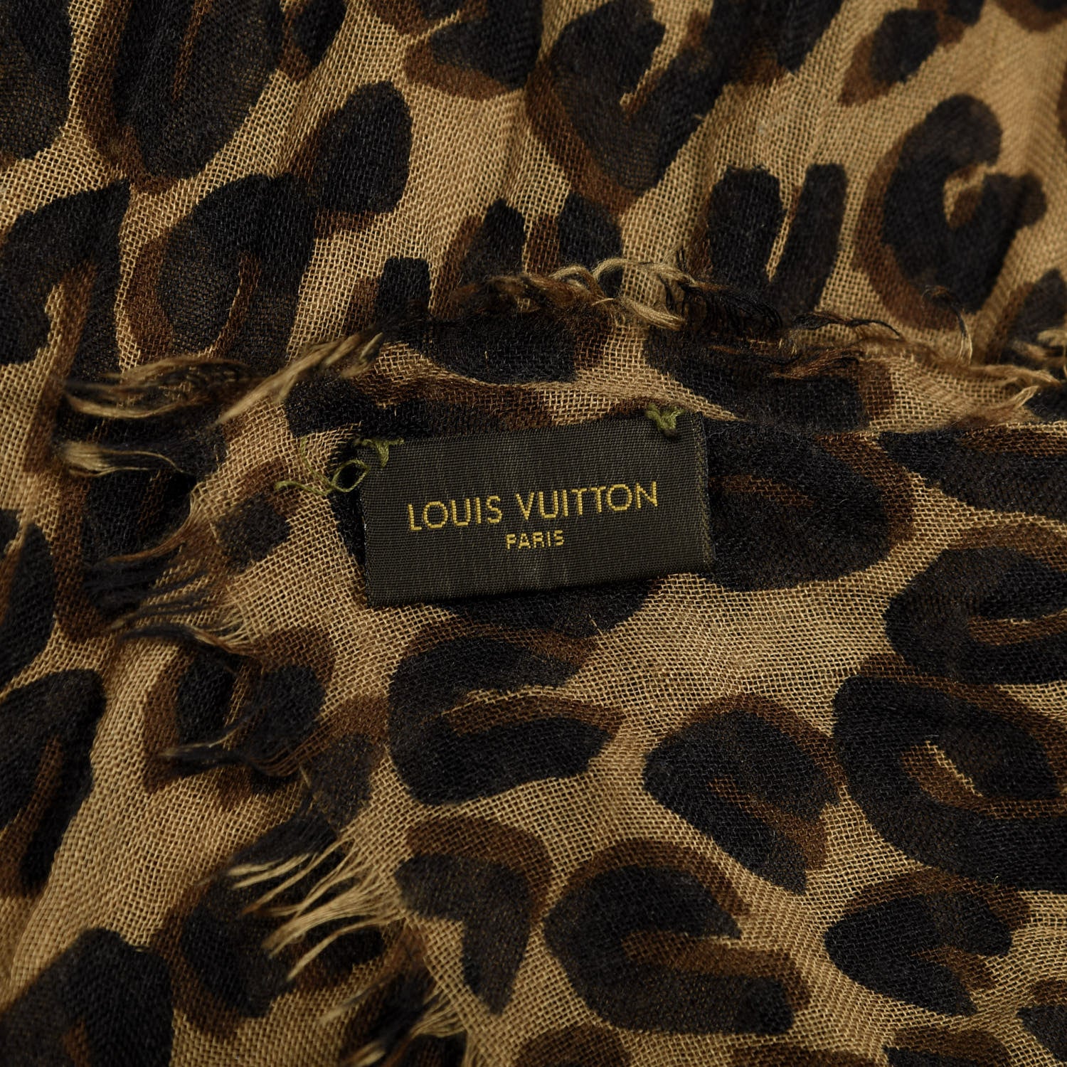 Louis Vuitton Cashmere Silk Leopard Etole Stole Marron 4 of 5