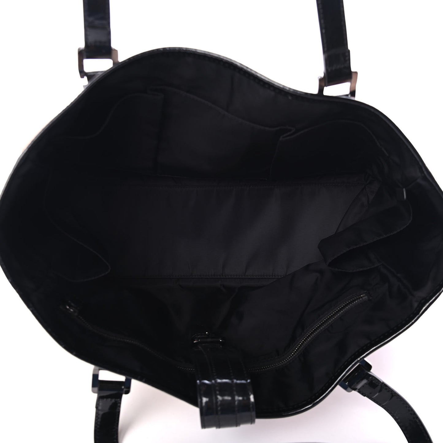 Patent Trim Nova Check Tote Black