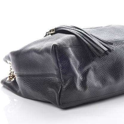 Gucci Pebbled Calfskin Medium Soho Chain Shoulder Bag Black 5 of 14