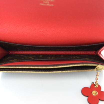 Louis Vuitton Monogram Bloom Flower Emilie Wallet Rouge 4 of 6