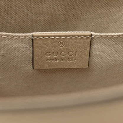Gucci Textured Dollar Calfskin Web Small Diana Tote Bag Oatmeal Vintage Green 7 of 11