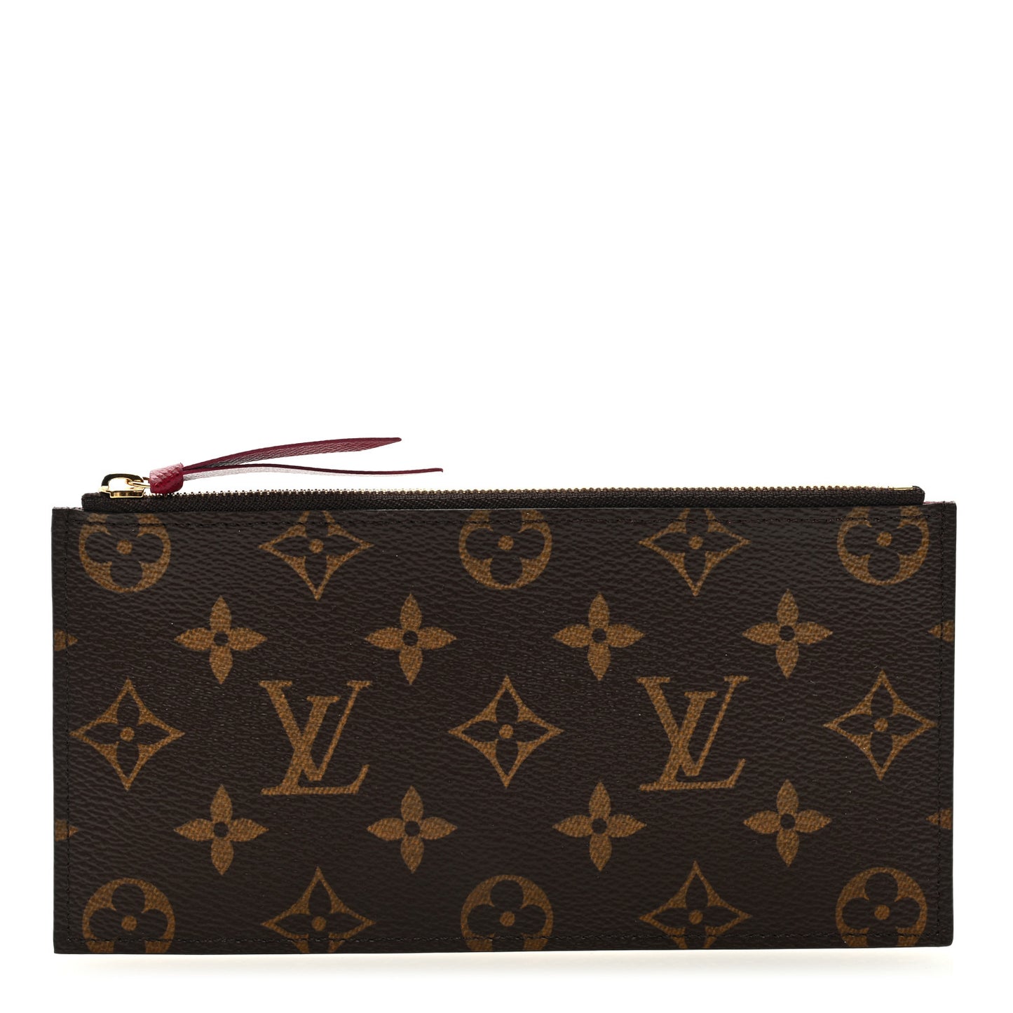 Monogram Felicie Chain Wallet Zippered Insert Fuchsia