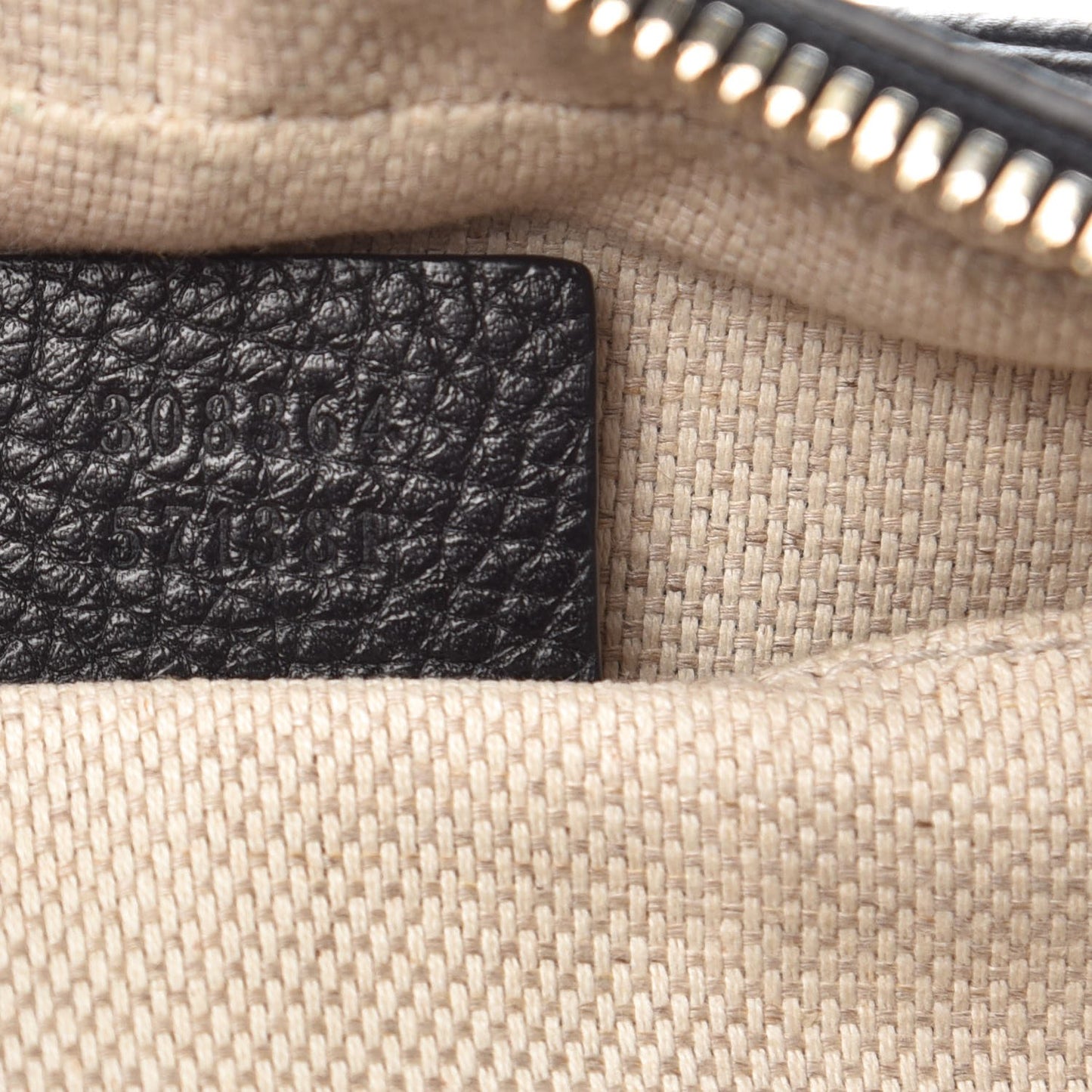 Pebbled Calfskin Small Soho Disco Bag Black