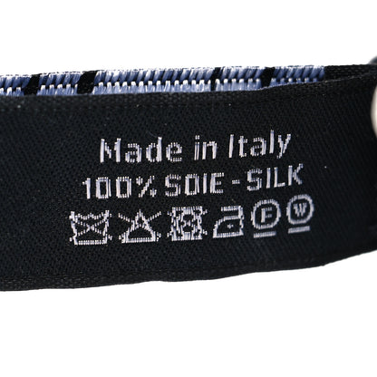 Chanel Silk CC Scarf Hair Tie White Black 4 of 4