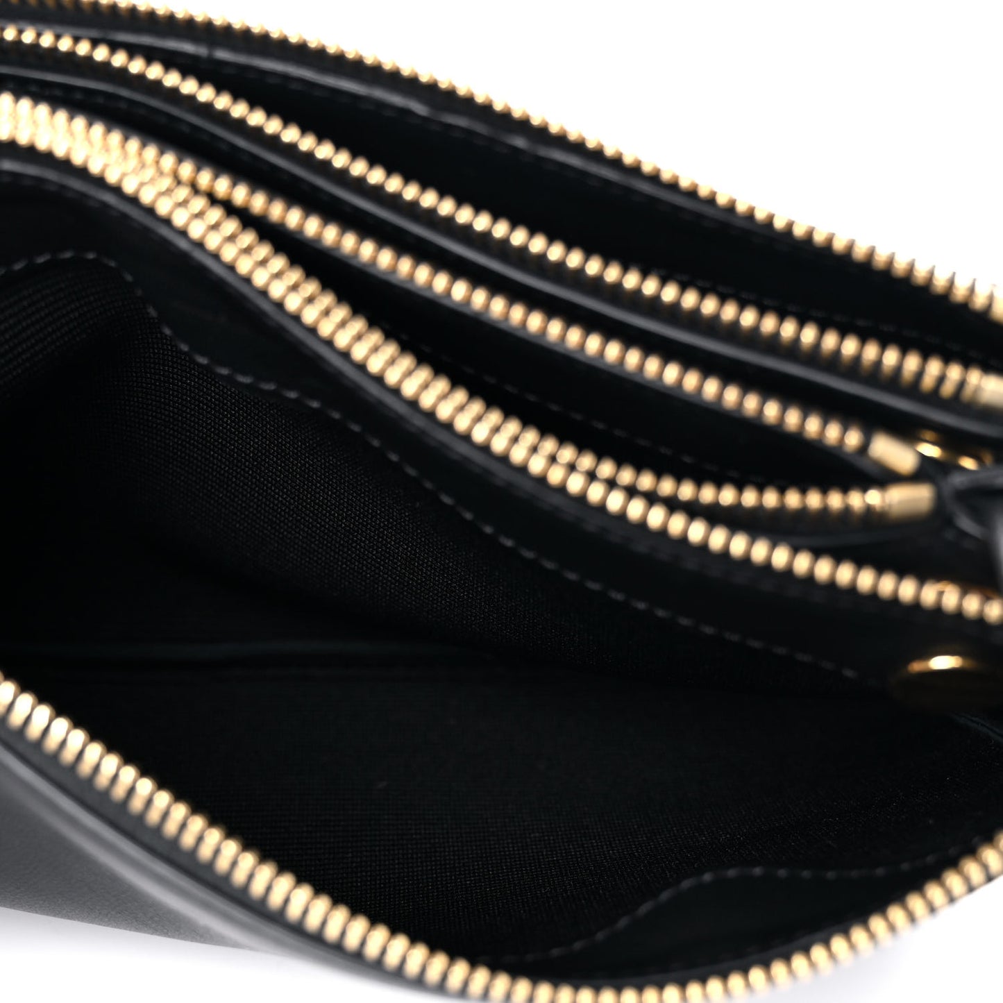 Lambskin Small Trio Crossbody Bag Black