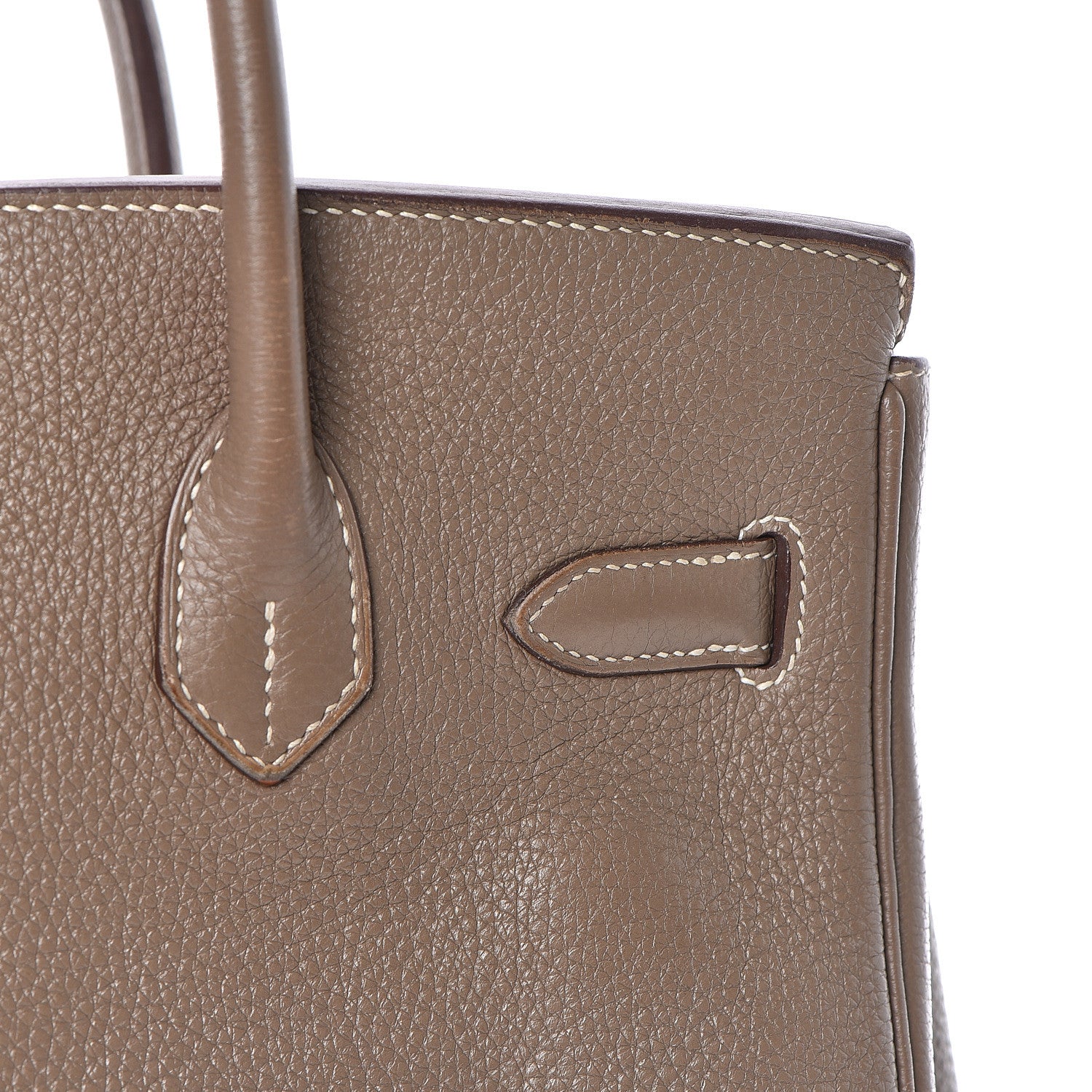 Hermes Taurillon Clemence Birkin 30 Etoupe 24 of 31