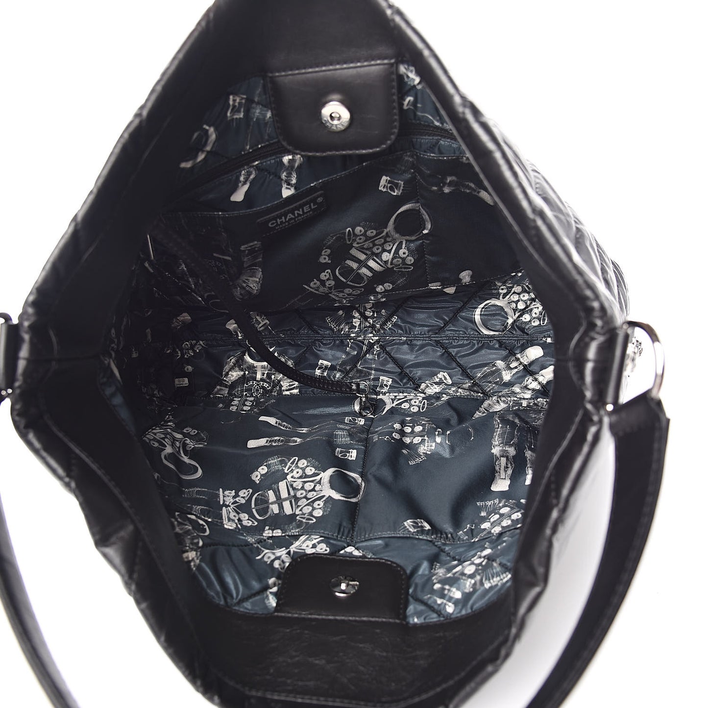 Aged Calfskin Chevron Small Big Bang Hobo Black