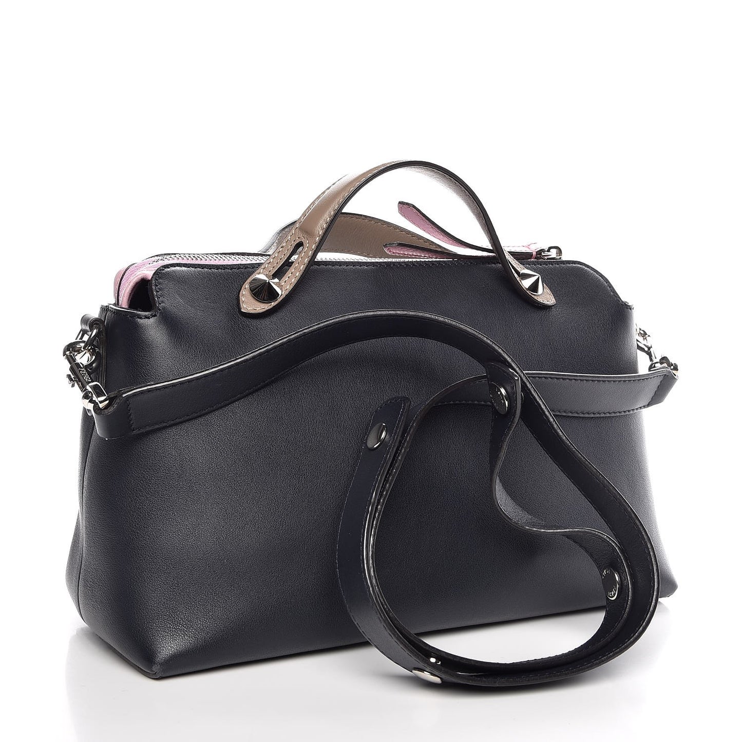 Vitello Dolce 4 Color Medium By The Way Boston Bag Carbone Tempesta Multicolor