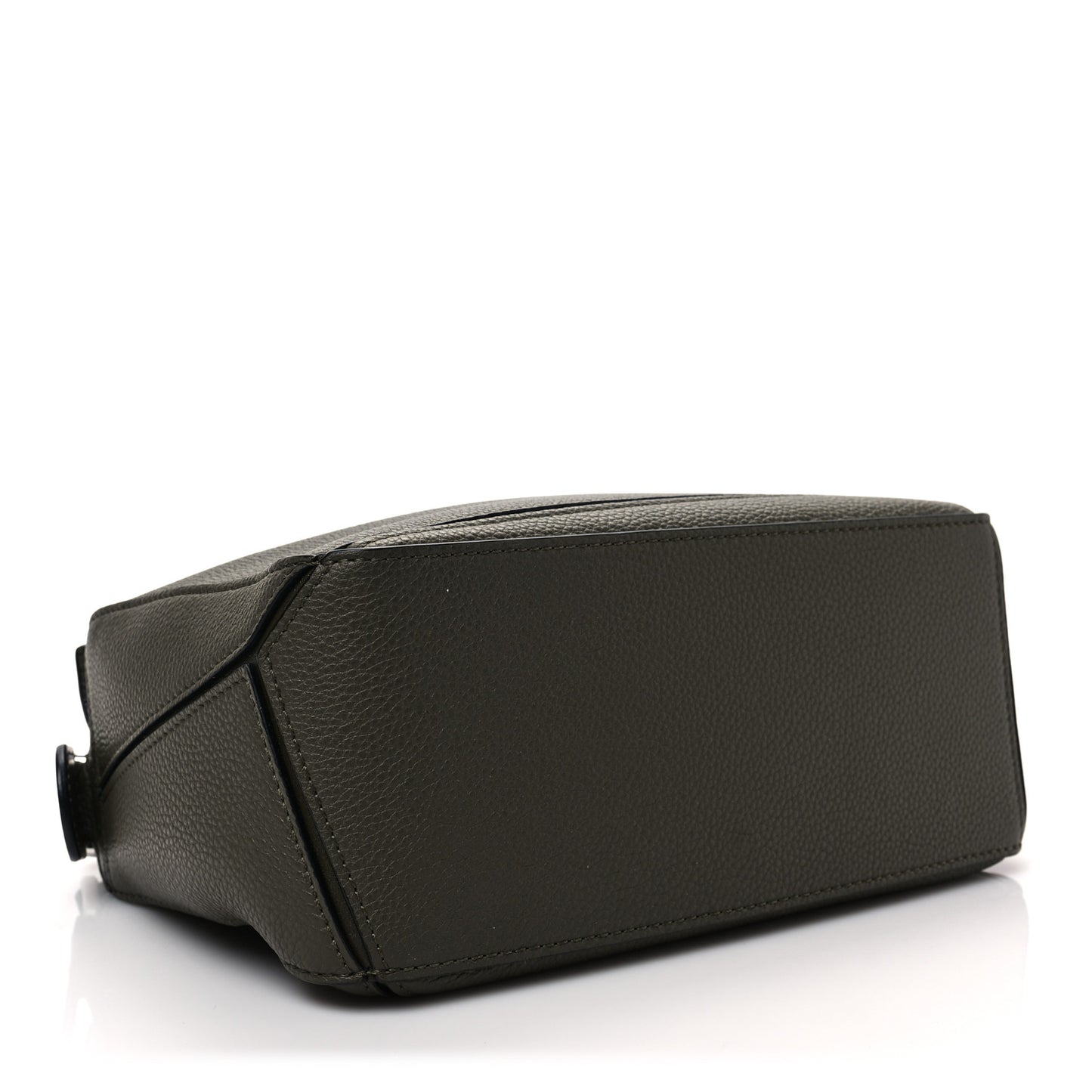 Grained Calfskin Small Puzzle Bag Forest