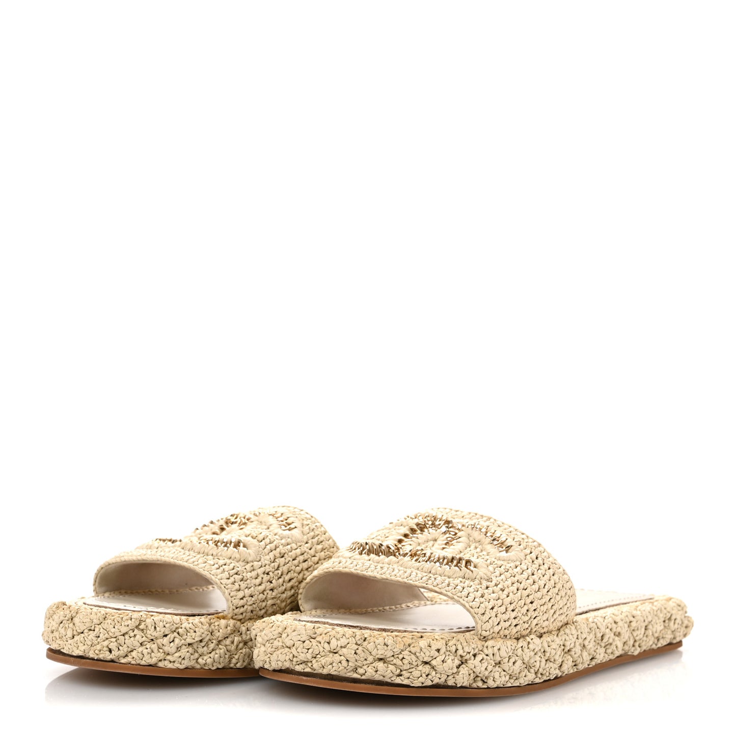 Braided Cord CC Mules 40 Light Beige