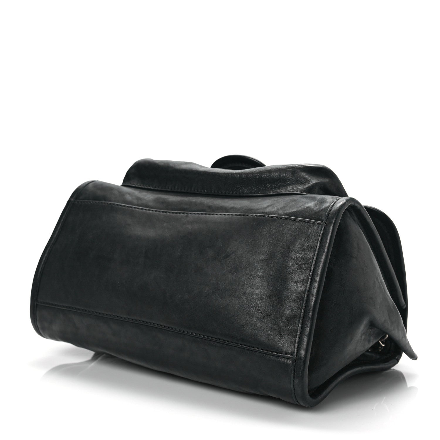 Chanel Washed Lambskin Accordion Flap Black 7 of 7