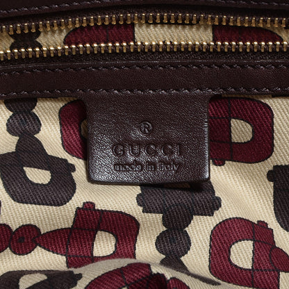 Gucci Guccissima Large Horsebit Chain Hobo Dark Brown 6 of 7