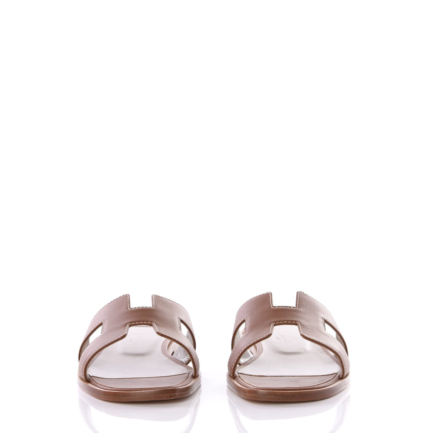 Hermes Box Calfskin Oran Sandals 36 Gold 2 of 11